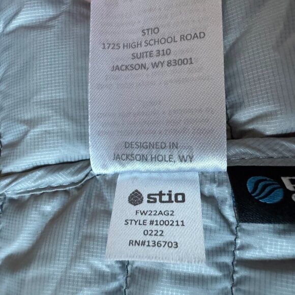 Stio Womens S Pinion Down Puffer Vest Jacket Gray Full Zip Magnet Pertex 100211 - Picture 9 of 9